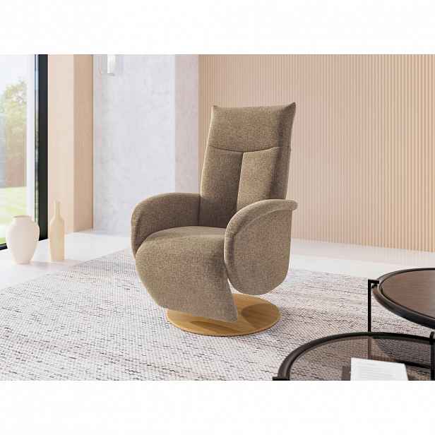 Sit & More RELAXAČNÍ KŘESLO, textil, světle hnědá