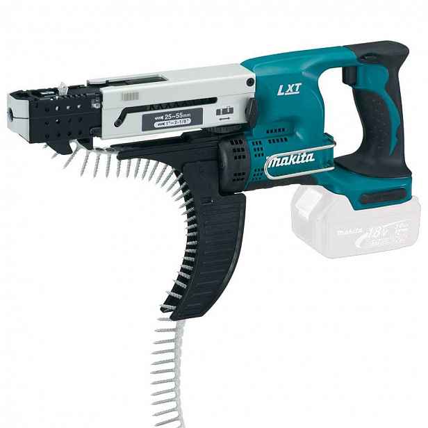 Makita - 18V AKU sádrokartonářský šroubovák se zásobníkem, bez baterie a nabíječky DFR550Z