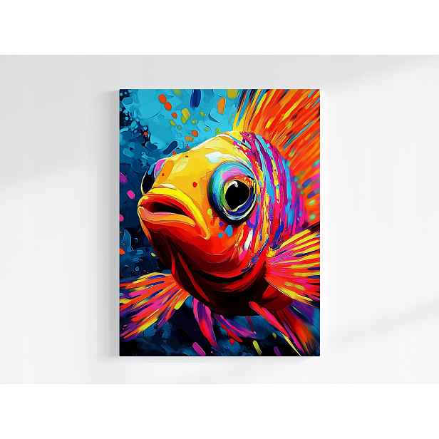 Plakát Barevná Ryba Neon Pop Art Akvárium Rybka 75x100
