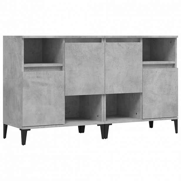 vidaXL Příborníky 2 ks betonově šedé 60 x 35 x 70 cm kompozitní dřevo