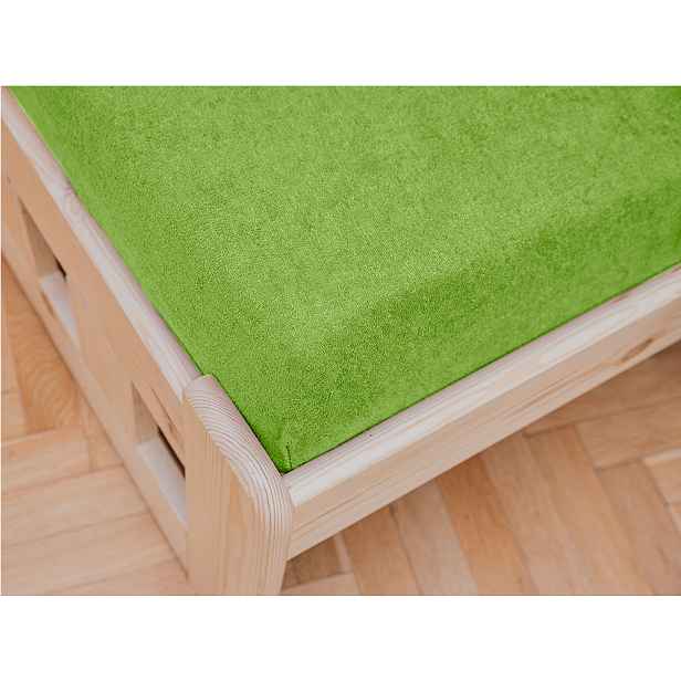 Froté prostěradlo do dětské postýlky zelené 60x120 cm