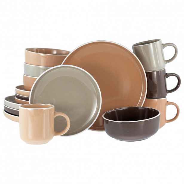 Creatable KOMBINOVANÁ SOUPRAVA Nordic Mocha Mousse 16dílné