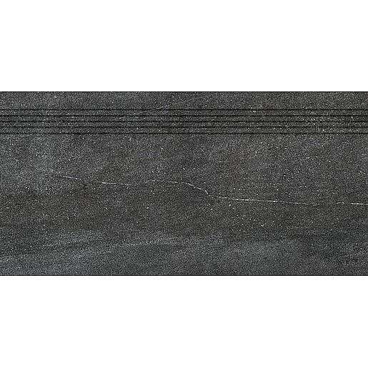 Schodovka Rako Quarzit černá 40x80 cm mat DCP84739.1