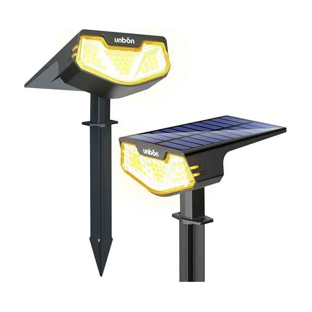 Solární Lampy Unbon 2 Ks 32 Led IP65 3 Režimy Teplá Bílá Pro Zahradu
