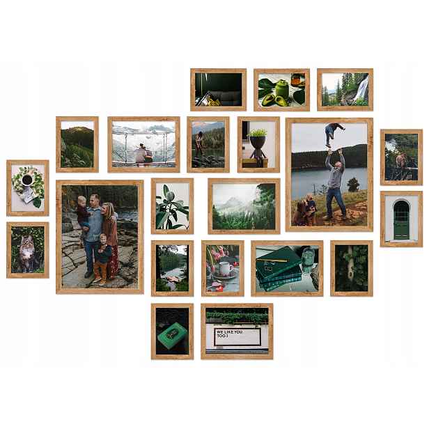 Víceram Vídeň Sada rámečků na fotografie dub Wotan