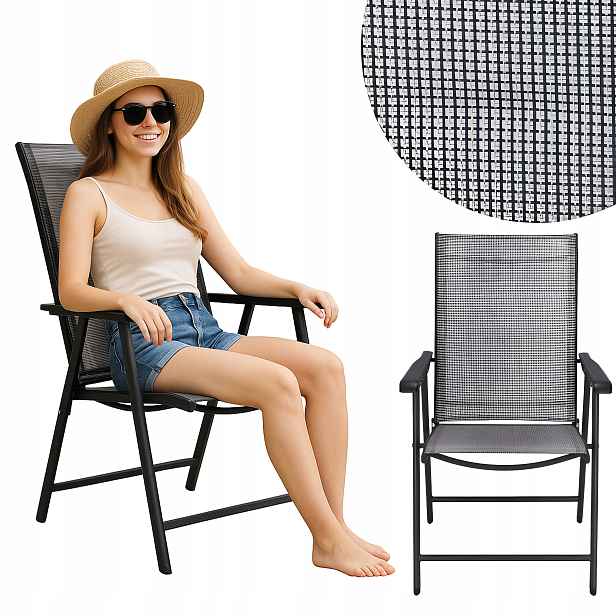 Zahradní Křeslo Na Balkon, Terasa, Skládací, Kovové, Pevné, Pohodlné