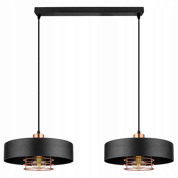Závěsné Stropní Svítidlo Led Lustr Loft Černá Měď do obývacího pokoje E27, kov