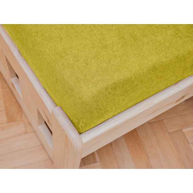 Froté prostěradlo do dětské postýlky žluté 60x120 cm