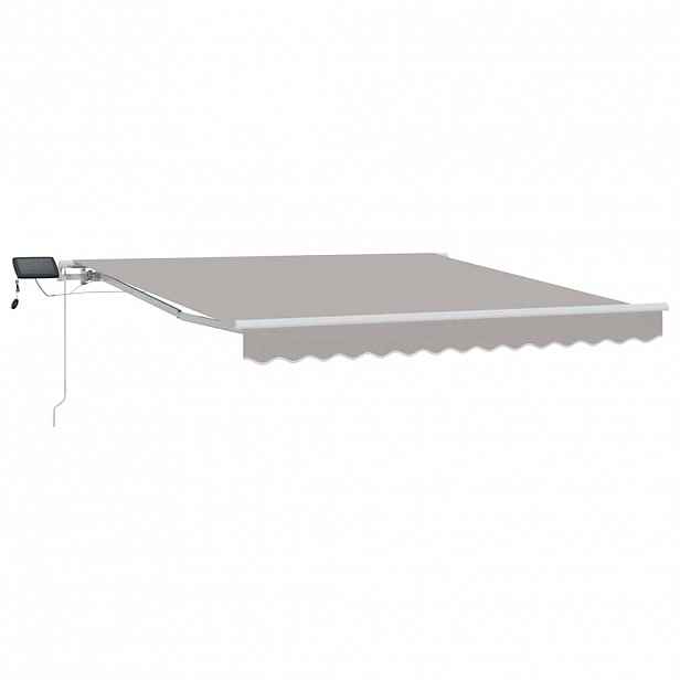 vidaXL Stahovací markýza Světle šedá 300 x 250 cm Látka a hliník