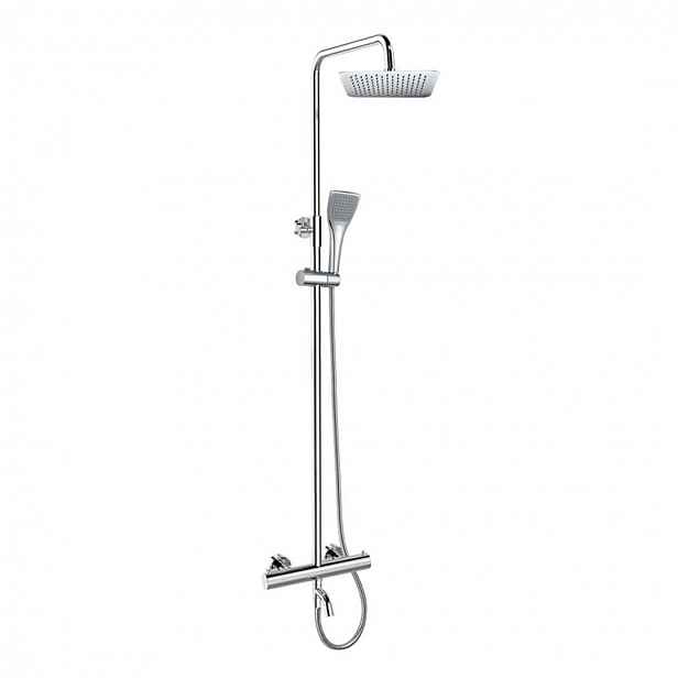 Mereo - Sprchový set s vanovým termostatem, 22x22 cm, 1 proud, chrom CB60101TSD