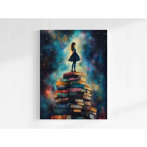 Plakát Fantasy Dítě Dívka Knihy Hvězdy 75x100
