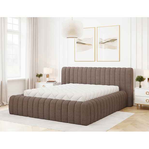 Postel Carilla - kovový rám + úložný prostor Rozměr: 140 x 200 cm, látka: Tonall 22