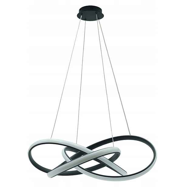 Závěsná lampa Ring 4000K Jasper Led 51W Černá Barva Neutrální do obývacího pokoje