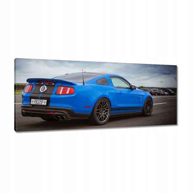 Obrazy 100x40 Modrý Ford Mustang