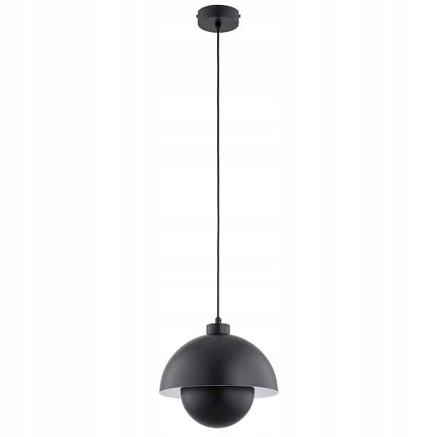 Alfa Závěsná lampa Kuger Černá Kopule 1xE27 15W Moderní