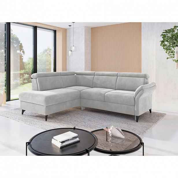 Sit & More ROHOVÁ SEDAČKA, textil, barvy stříbra