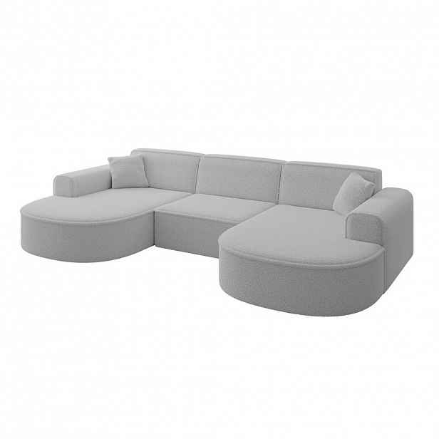 ALTDECOR SEDACÍ SOUPRAVA MARI-U1 – 303 x 171 x 79 cm, světle šedá buklé