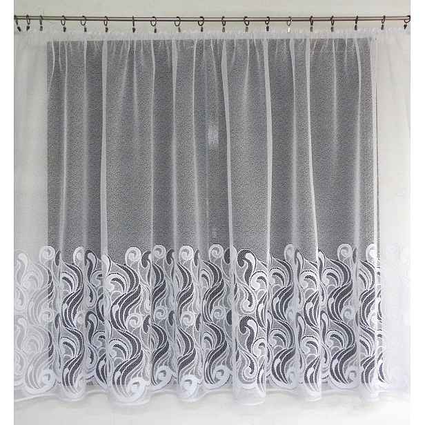 Mg Záclona žakár Zuza Bílá 350x140 cm Hotová S Páskou Šitá Skr