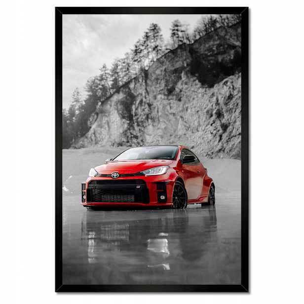 Plakáty v rámu 40x60 Červená Toyota Bw