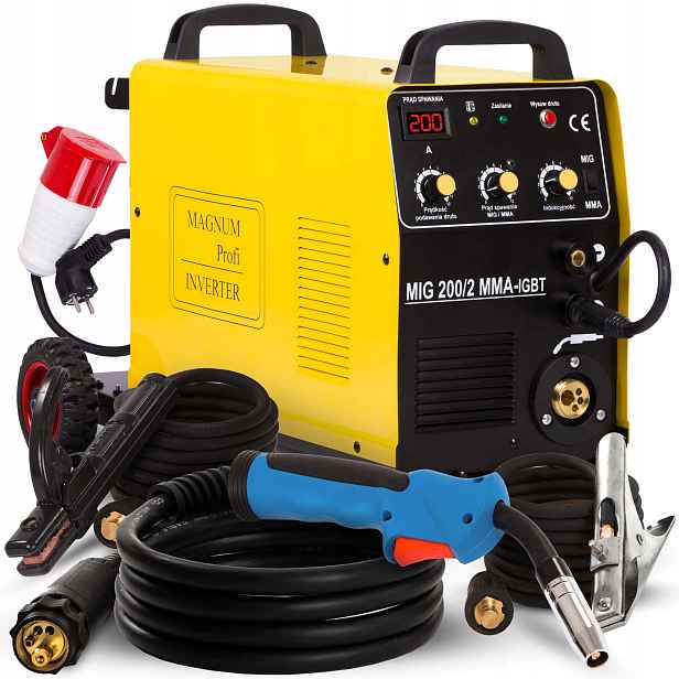 Poloautomatický Svařovací Stroj Magnum Mig 200/2 Mma Igbt 200A 230V 400V