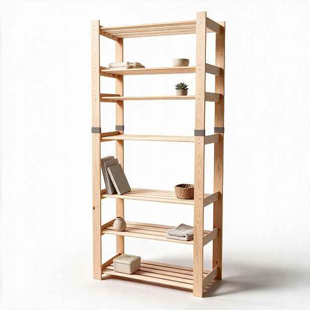 Modulární regál do sklepa 195,2x60x47,3 cm dřevěný Leo