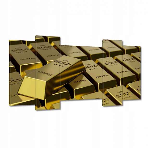 Obrazy 120x65 Zlaté zlaté slitky 1000 g