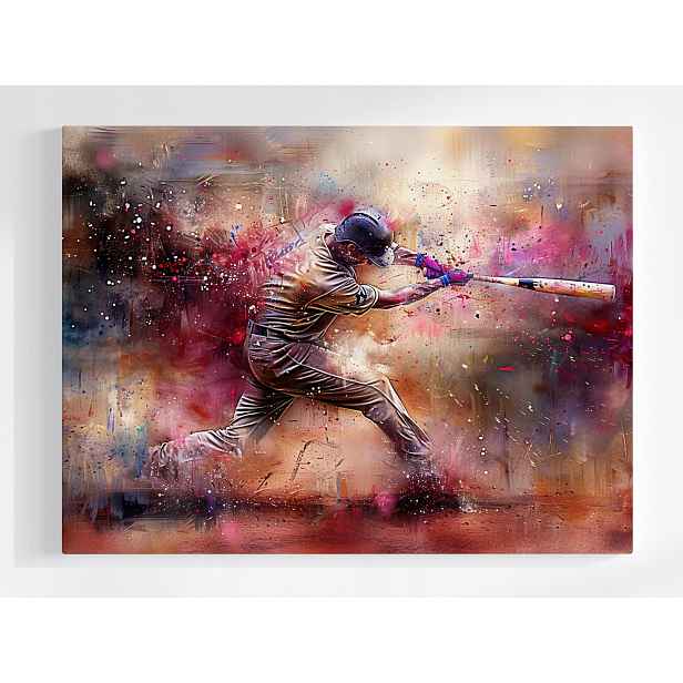 Plakát Baseball Sport Úder Barevná Abstrakce 100x75