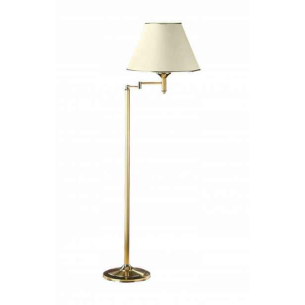 Regulovatelná podlahová lampa Classic Zlatá Béžová Abažur 1xE27 158 cm Stojící