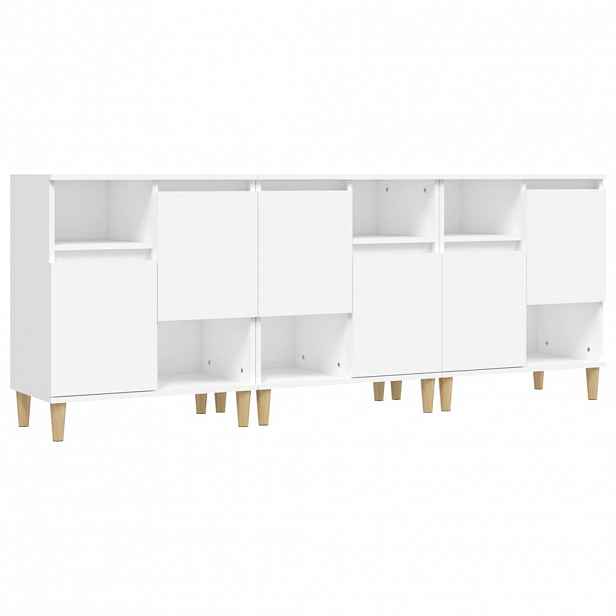 vidaXL Příborníky 3 ks bílé 60 x 35 x 70 cm kompozitní dřevo