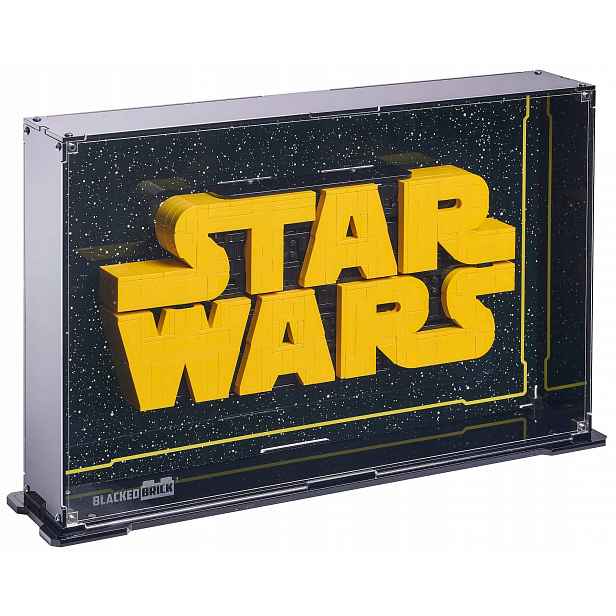 Vitrína s pozadím Blacked Brick pro Lego 75407 Star Wars Logo Star Wars