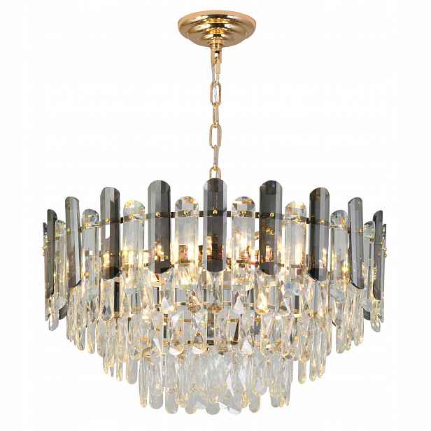 Závěsná lampa Glamour Křišťálová 60 cm – Dvojitý lesk obývacího pokoje ložnice