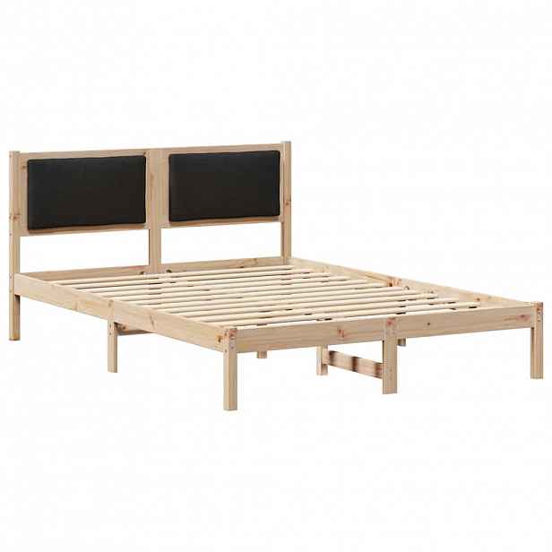 vidaXL Rám postele s čelo Černá 150 x 200 cm Masivní borové dřevo