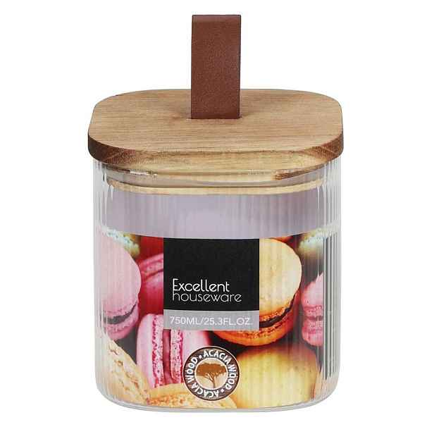 Excellent Houseware Skleněná dóza na potraviny All in One 750 ml čirá