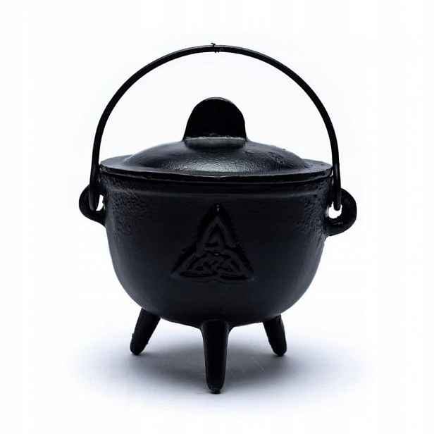 Litinový kotlík na kadidlo Triquetra symbol