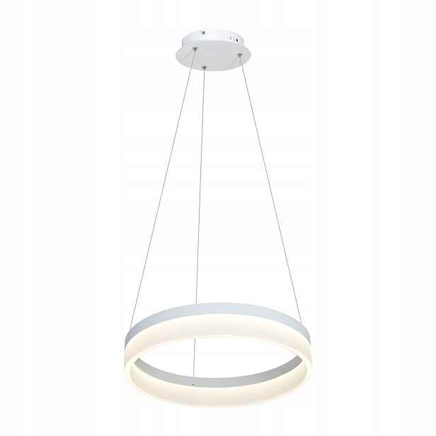 Závěsná lampa bílá kulatá Ø40 cm Led neutrální barva světla IP20 Milagro