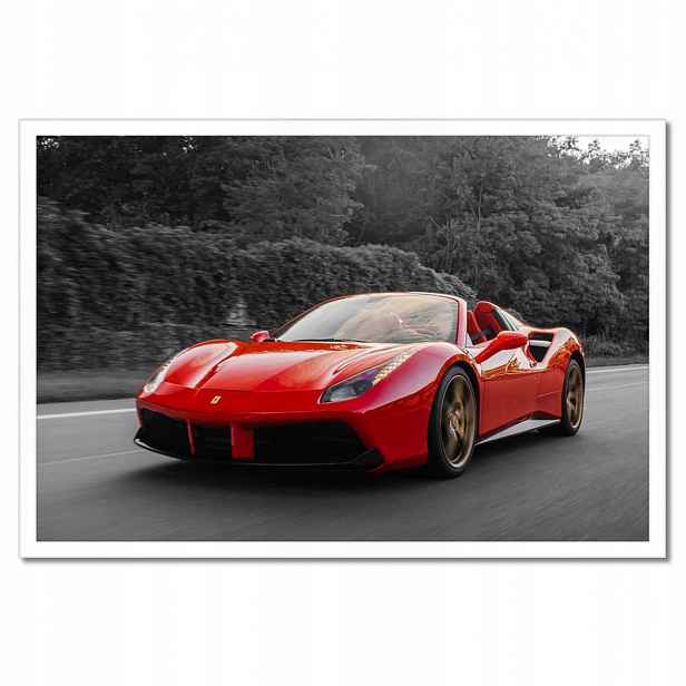 Plakáty v rámu 60x40 Červené Ferrari Fura