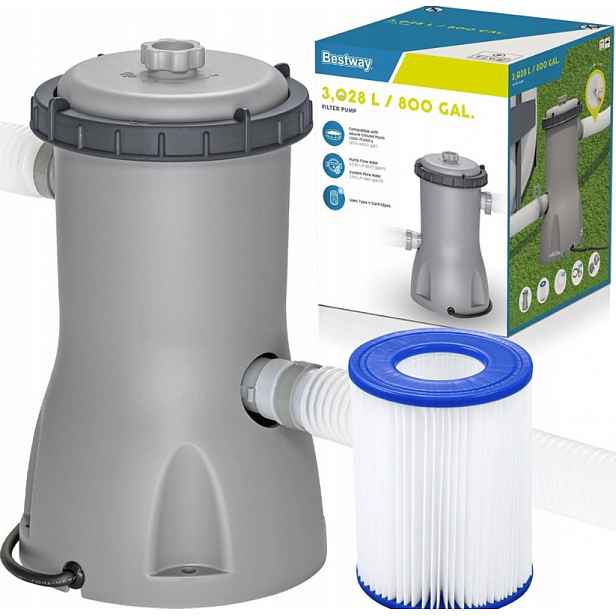 Filtrační bazénová filtrační pumpa s filtrem Bazén Filtr 3028 L/h 58386