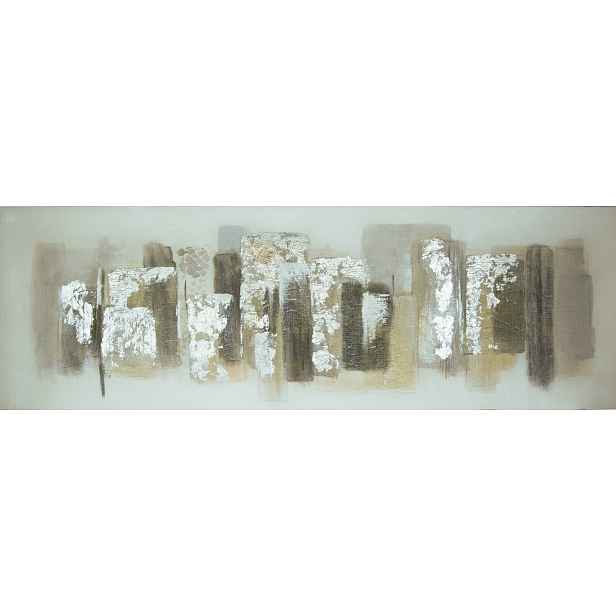 Ručně malovaný obraz Abstrakce II 150x50 cm, 3D struktura