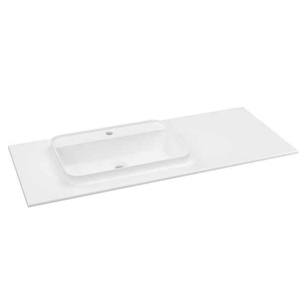 Sapho BRAHEA umyvadlo 121x51,5cm (90+30cm), levé, bílá mat