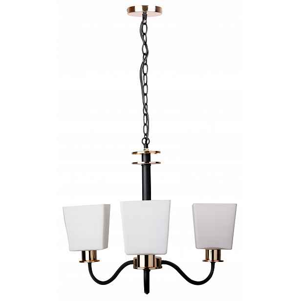 Závěsná lampa bílo-černá 3XE27 Schubert Candellu