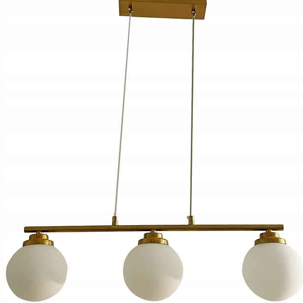 Závěsná Stropní Lampa Lustr Kule zlatá Moderní Led mléčná