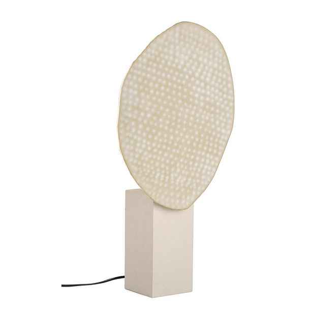 Béžová kovová stolní lampa s kovovým stínidlem (výška 57 cm) Neev – Bizzotto