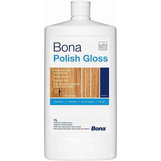 Bona Polish Gloss 1L Pasta na dřevěné panely a podlahy Lesk