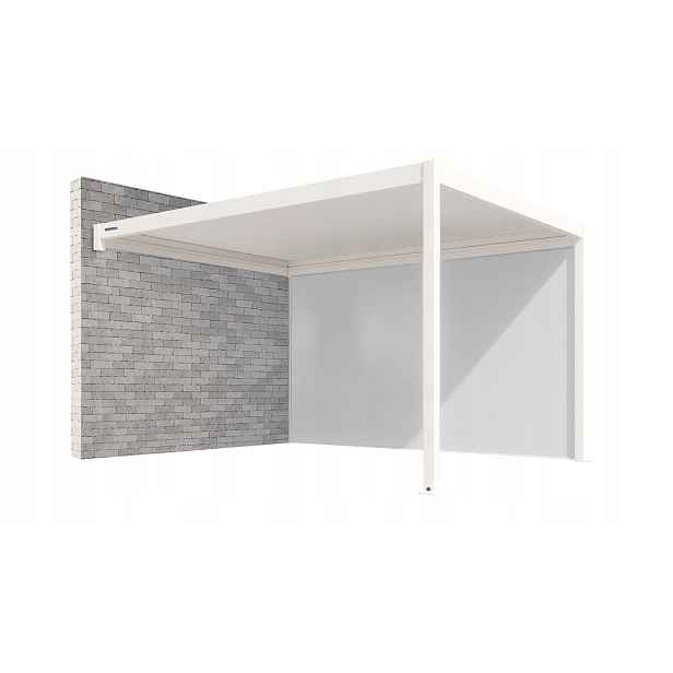 Gerda Zip Screen Roleta pro pergoly Soleo 4x3 m Bílá 4 m Ochrana Komfort Styl