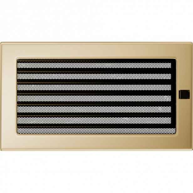 Krbová Mřížka 17x30 Žaluzie Pozlacený Ventilátor