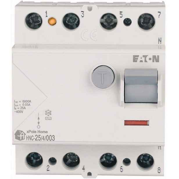 Eaton Diferenciální Proudový Spínač 25A 4P 30mA Ac 6kA MOD.194693 Kabel