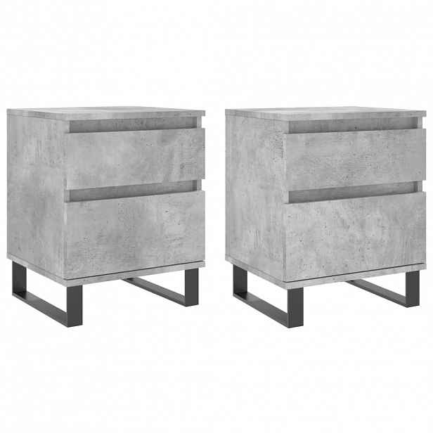 vidaXL Noční stolky 2 ks betonově šedé 40x35x50 cm kompozitní dřevo