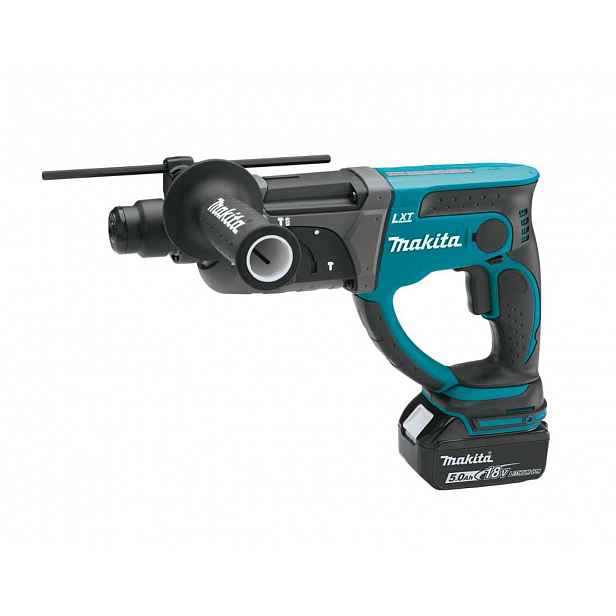 Makita - 18V AKU kombinované kladivo, 2x aku 5,0 Ah, nabíječka DHR202RTJ