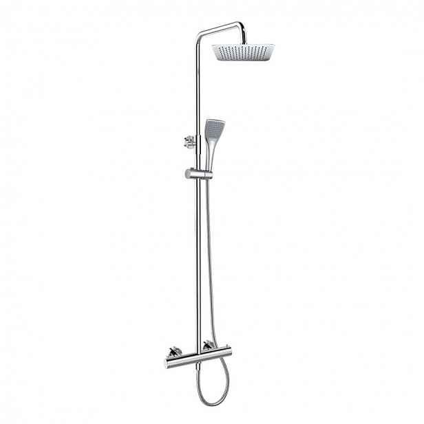 Mereo - Sprchový set s termostatem, 22x22 cm, 1 proud, chrom CB60104TSD