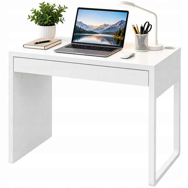 Psací stůl Ikea Micke 73x50x75 cm s zásuvkou, bílý, matný, pro dítě do kanceláře